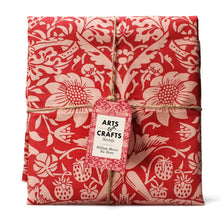 Load image into Gallery viewer, William morris raspberry tea towel