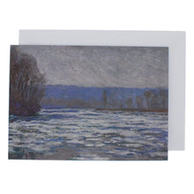 Load image into Gallery viewer, Ice Breaking up on the Seine, near Bennecourt greeting card