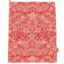 Load image into Gallery viewer, William morris raspberry tea towel