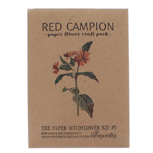 Load image into Gallery viewer, Red campion paper flower craft kit