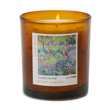 Load image into Gallery viewer, Monet The Artist Garden of Giverny glass candle