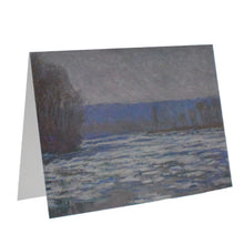 Load image into Gallery viewer, Ice Breaking up on the Seine, near Bennecourt greeting card