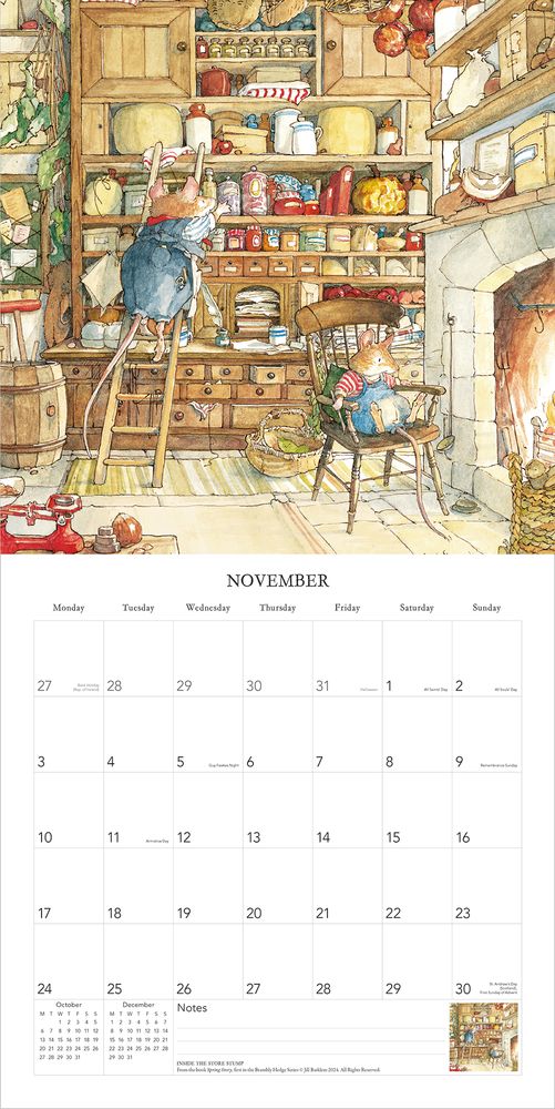 Brambly Hedge 2025 calendar National Museums Liverpool shop