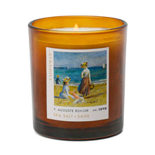 Load image into Gallery viewer, Renoir Figures on the Beach glass candle
