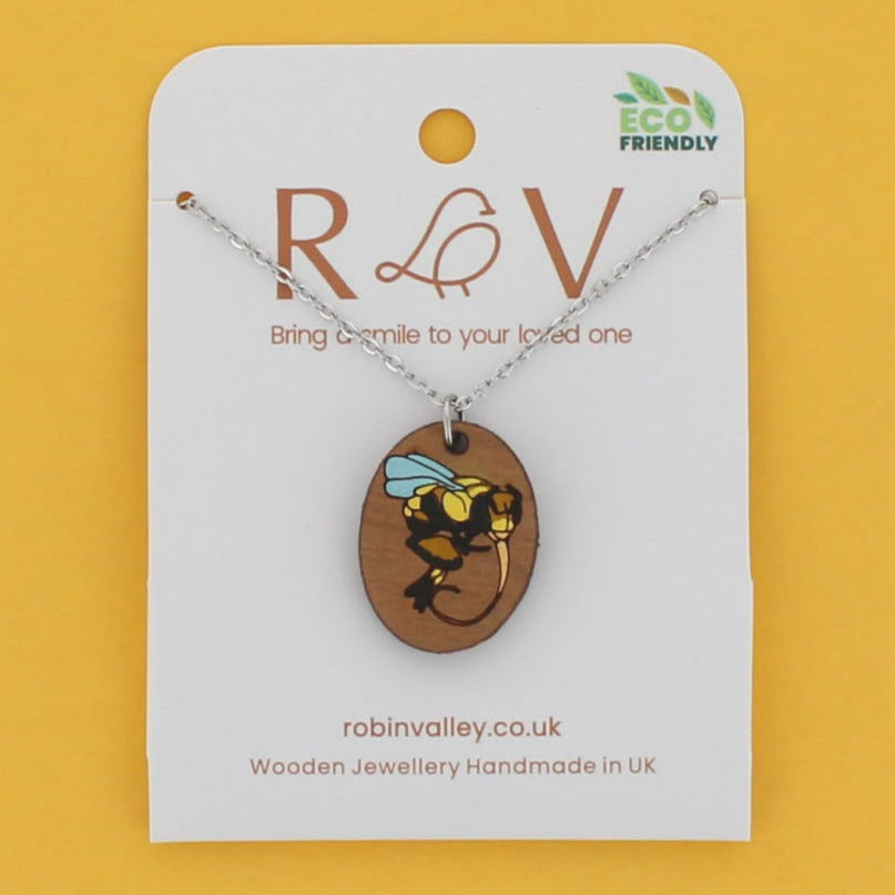 The Yellow Bee Necklace in Gold (46cm) main image 1