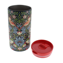 Load image into Gallery viewer, William Morris Strawberry Thief travel tumbler