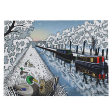 Load image into Gallery viewer, Winter waterway (canal scene) Christmas cards - pack of 8