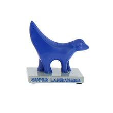 Load image into Gallery viewer, Replica statue of the half lamb, half banana, Super Lambanana statue in blue.