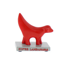 Load image into Gallery viewer, Replica statue of the half lamb, half banana, Super Lambanana statue in red.