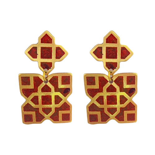 Anita earrings in berry