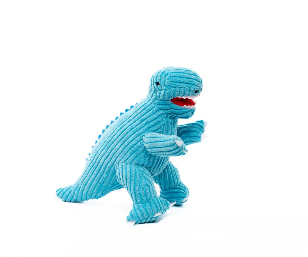 Corduroy T. rex in blue - small