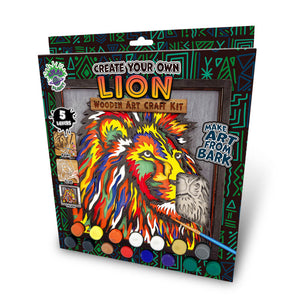 Lion wooden art craft kit