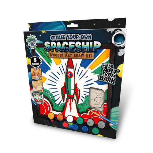 Spaceship wooden art craft kit