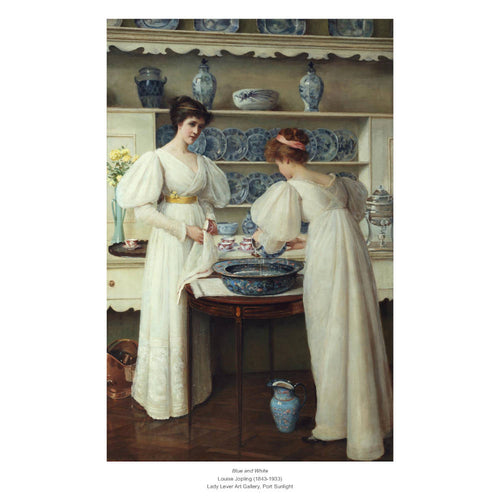 Blue and White by Louise Jopling print
