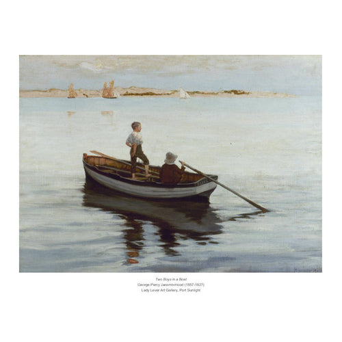 Two Boys in a Boat by George Percy Jacomb-Hood print