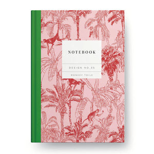 No35 monkey toile notebook
