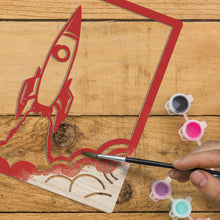 Load image into Gallery viewer, Spaceship wooden art craft kit