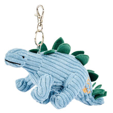 Load image into Gallery viewer, Corduroy stegosaurus blue bag charm