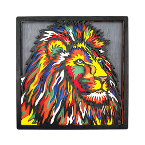 Lion wooden art craft kit
