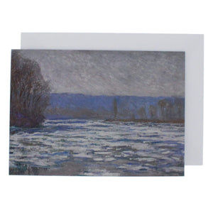 Ice Breaking up on the Seine, near Bennecourt greeting card