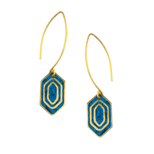Reva hook earrings blue