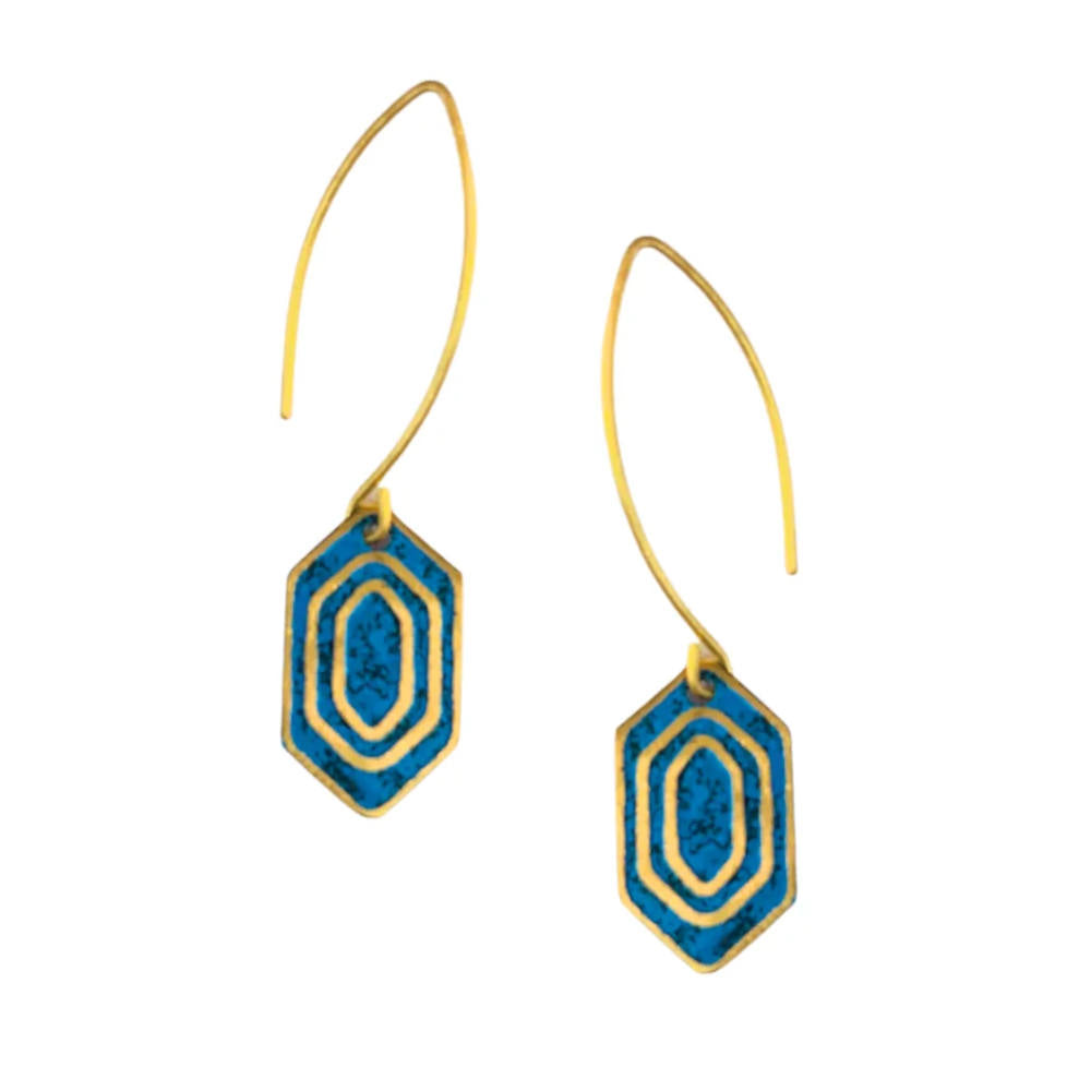 Reva hook earrings blue
