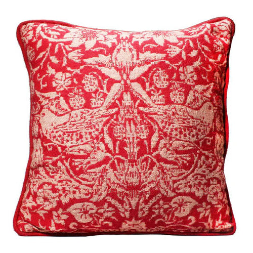 William morris raspberry cushion