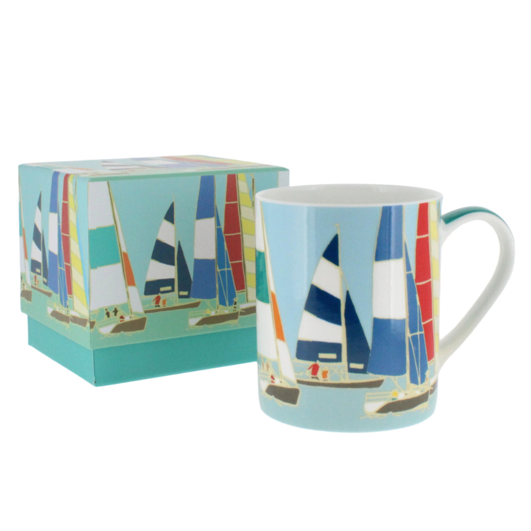 Yacht racing china mug