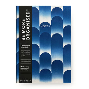 Abstract blue linen notebook