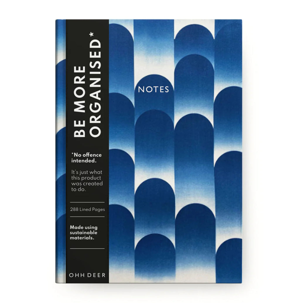 Abstract blue linen notebook