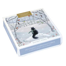Load image into Gallery viewer, Snowy paws christmas card pack