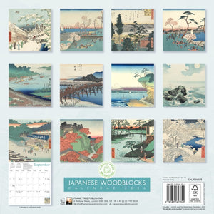 Japanese woodblocks 2026 calendar