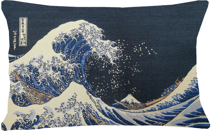 Great wave long cushion