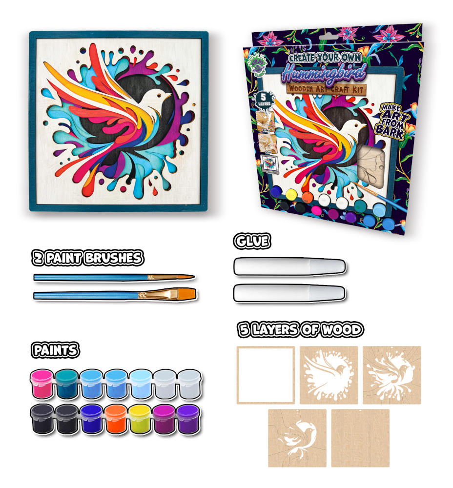 Hummingbird wooden art craft kit | National Museums Liverpool shop