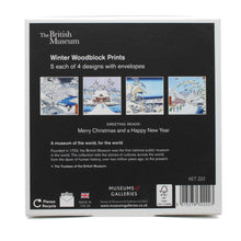 Load image into Gallery viewer, Winter Woodcut Christmas cards - pack of 20