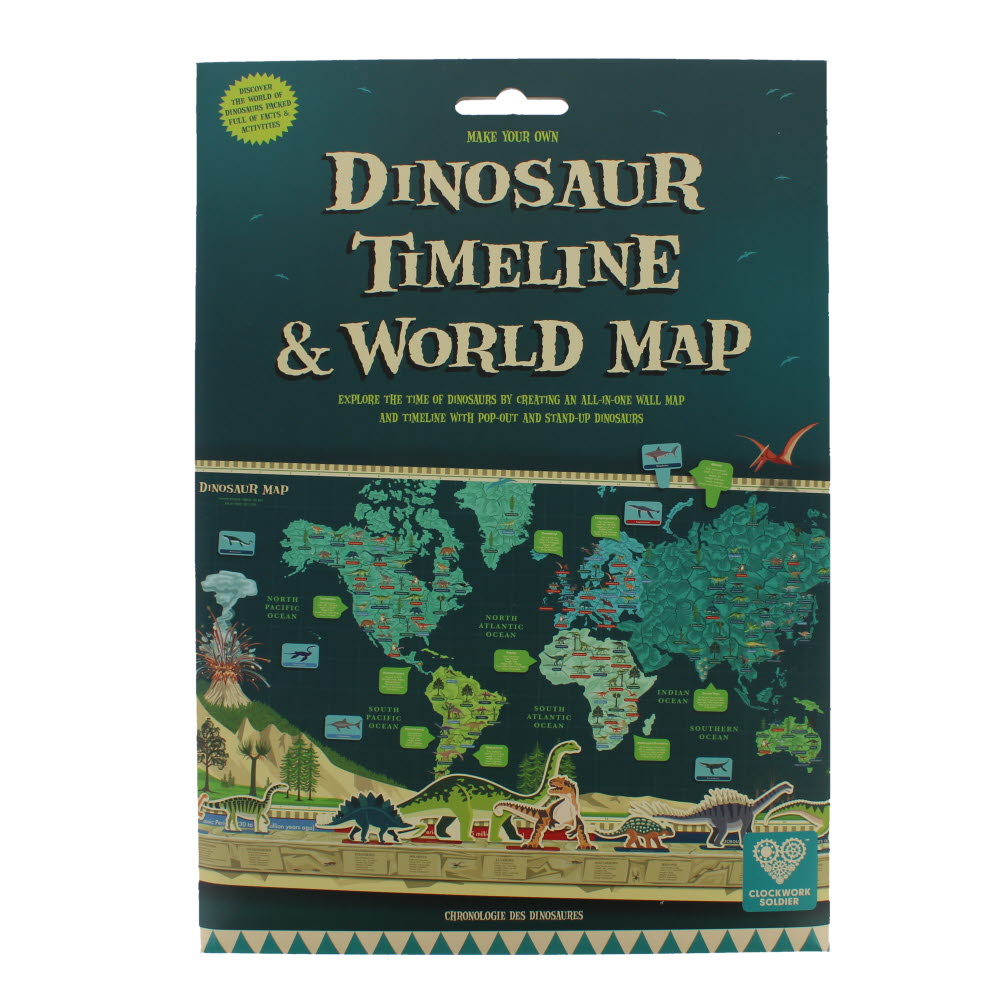 Make your own dinosaur timeline world map