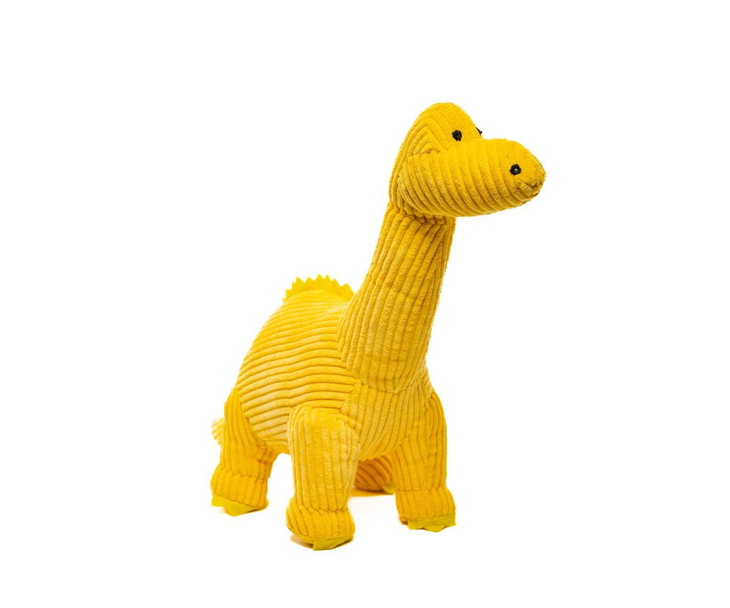 Corduroy diplodocus in yellow - small