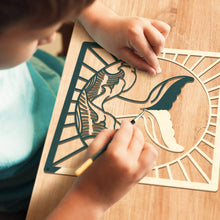 Load image into Gallery viewer, Whale wooden art craft kit