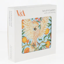 Load image into Gallery viewer, Cockatoo &amp; pomegranate coaster set