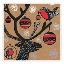 Load image into Gallery viewer, Reindeer decorations christmas card pack