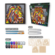 Load image into Gallery viewer, Lion wooden art craft kit