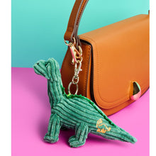 Load image into Gallery viewer, Corduroy diplodocus green bag charm