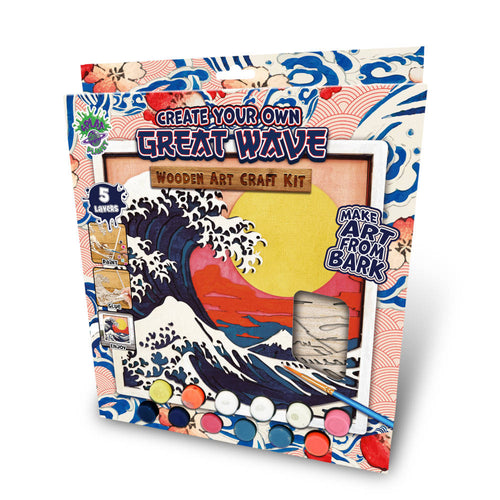 Great wave wooden art craft kit