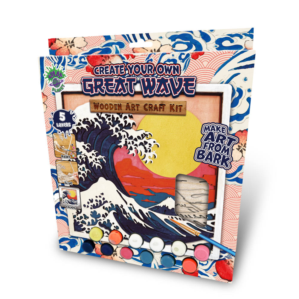 Great wave wooden art craft kit