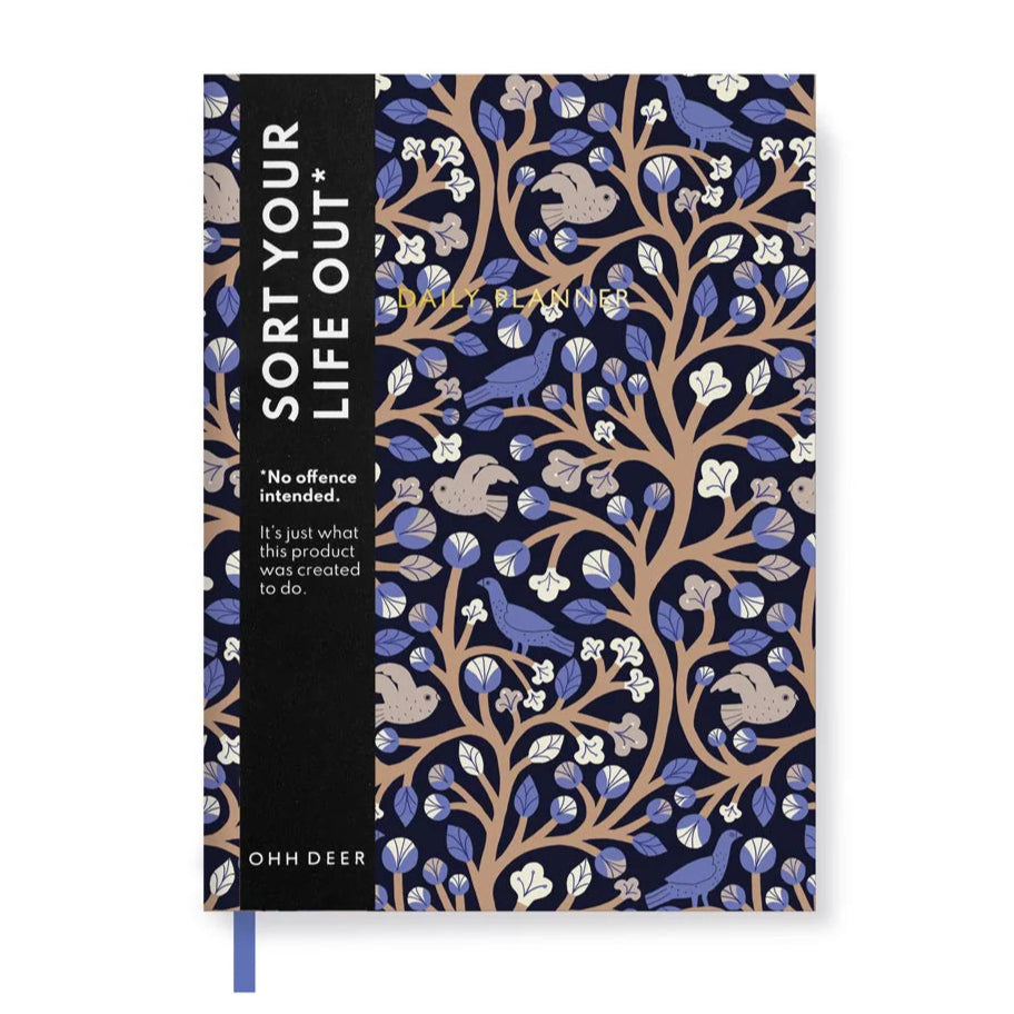 Bluebird owl pattern daily planner