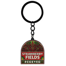 Load image into Gallery viewer, The Beatles Strawberry Fields enamel keyring
