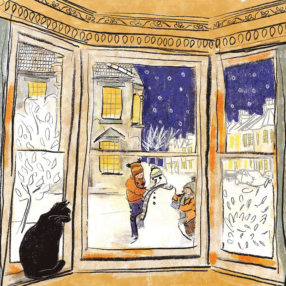 Warm Windowsill Christmas cards - pack of 5