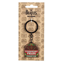 Load image into Gallery viewer, The Beatles Strawberry Fields enamel keyring