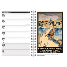 Load image into Gallery viewer, Railway Museum, Vintage Railway Posters A5 Diary 2027