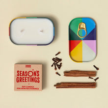 Load image into Gallery viewer, Tinned Goods Seasons Greetings Candle